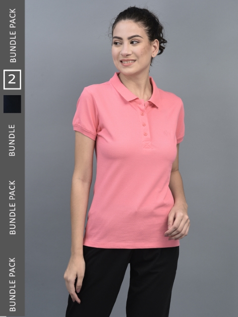 Dollar Women's Solid Premium Cotton Colored Polo Tshirt