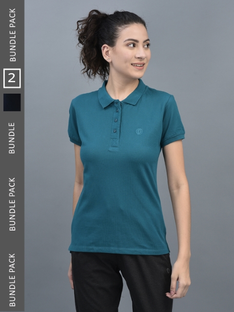 Dollar Women's Solid Premium Cotton Colored Polo Tshirt