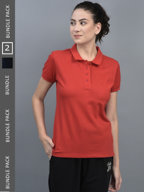 Dollar Women's Solid Premium Cotton Colored Polo Tshirt