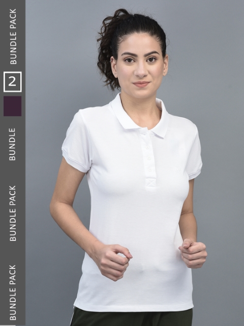 Dollar Women's Solid Premium Cotton Colored Polo Tshirt