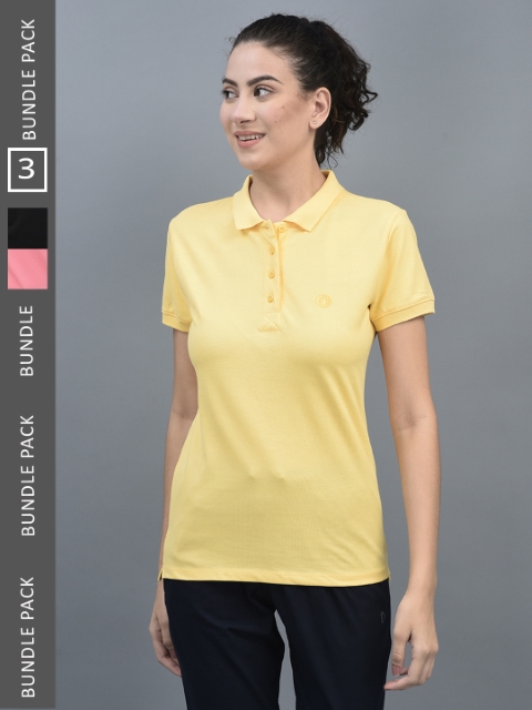 Dollar Women's Solid Premium Cotton Colored Polo Tshirt