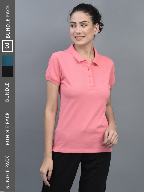 Dollar Women's Solid Premium Cotton Colored Polo Tshirt