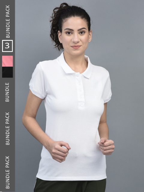 Dollar Women's Solid Premium Cotton Colored Polo Tshirt