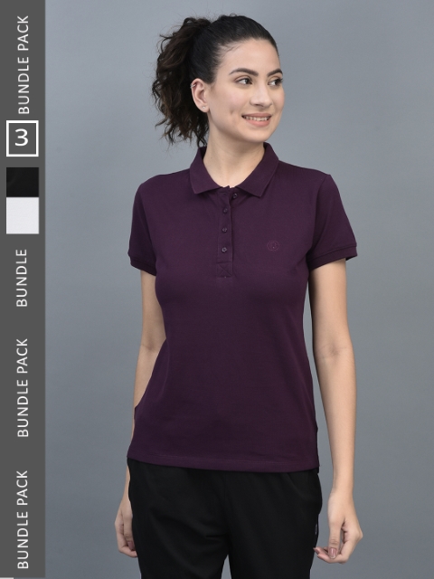 Dollar Women's Solid Premium Cotton Colored Polo Tshirt