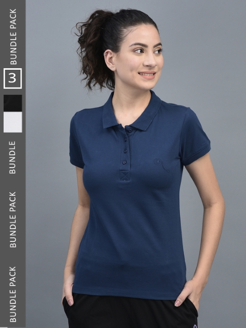 Dollar Women's Solid Premium Cotton Colored Polo Tshirt