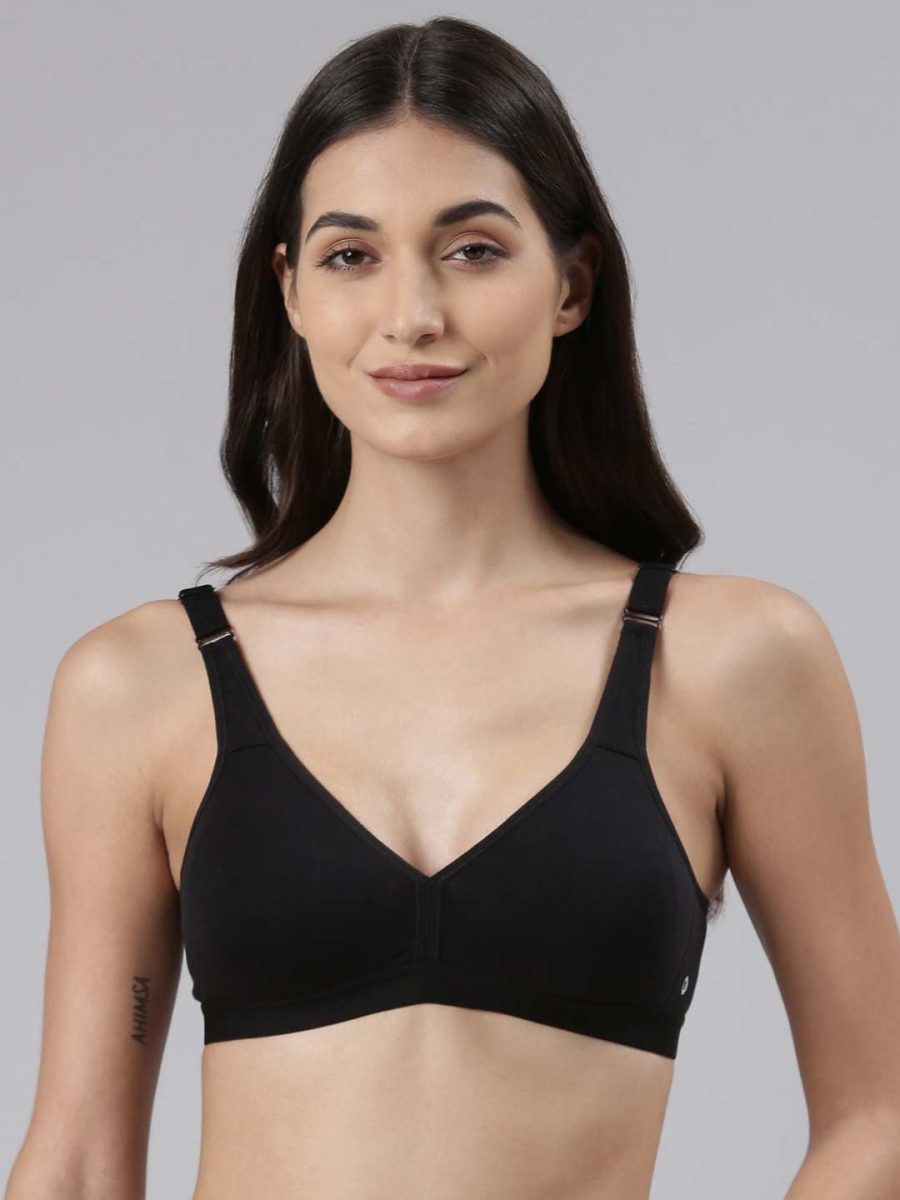 Dollar Missy Pack of 1 Women's Combed Cotton with Stretchy Elastane Wire-Free Basic Support Bra