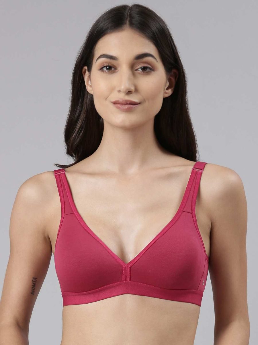 Dollar Missy Pack of 1 Women's Combed Cotton with Stretchy Elastane Wire-Free Basic Support Bra