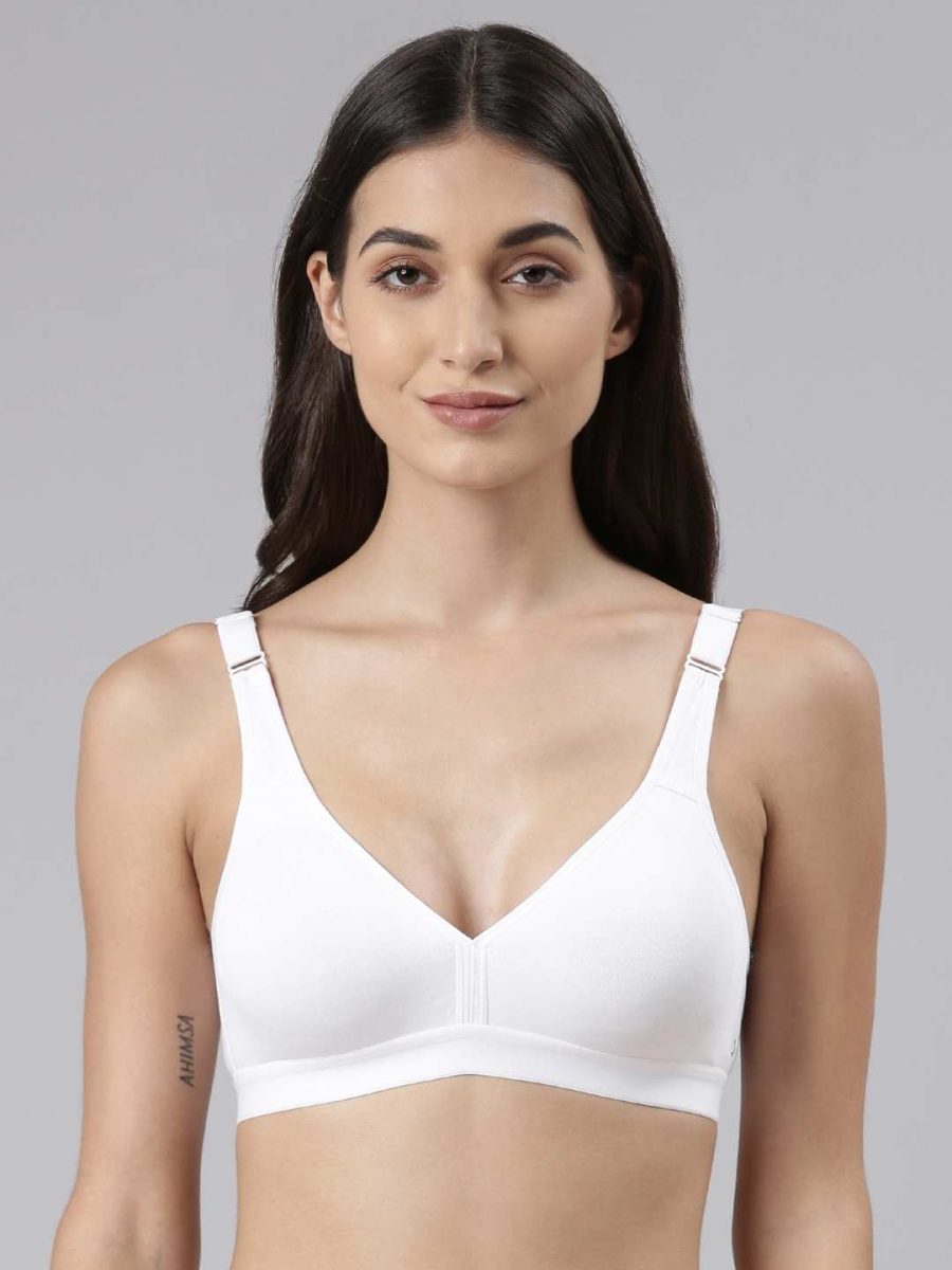 Dollar Missy Pack of 1 Women's Combed Cotton with Stretchy Elastane Wire-Free Basic Support Bra