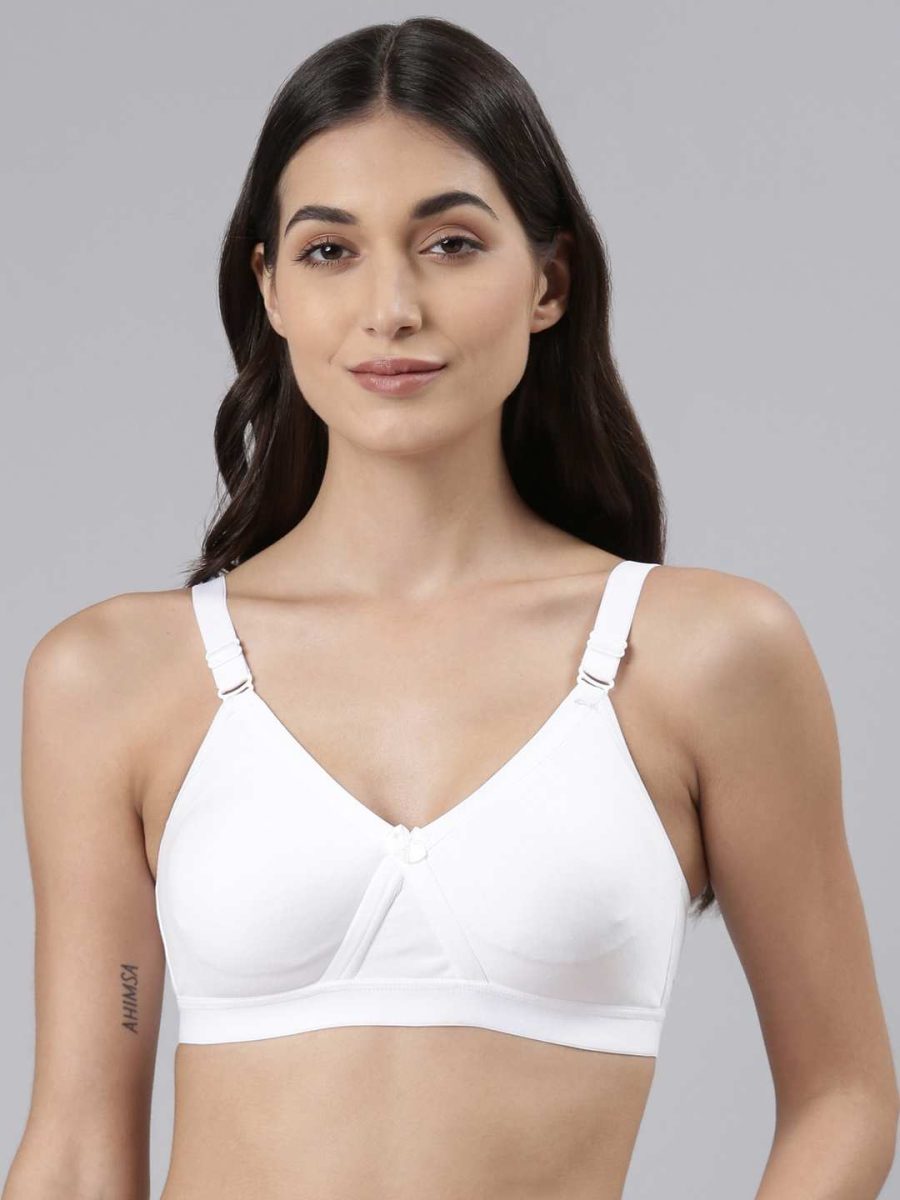 Dollar Missy Pack of 1 Women's Cotton Wire-Free Crossover Support Bra