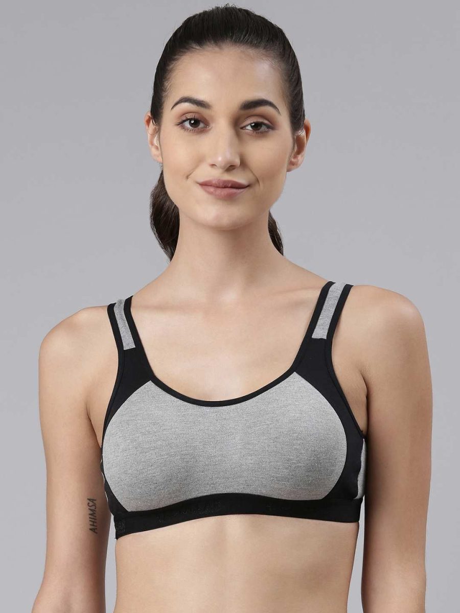 Dollar Missy Pack of 1 Women's Cotton Wire-Free Moulded Sports Bra
