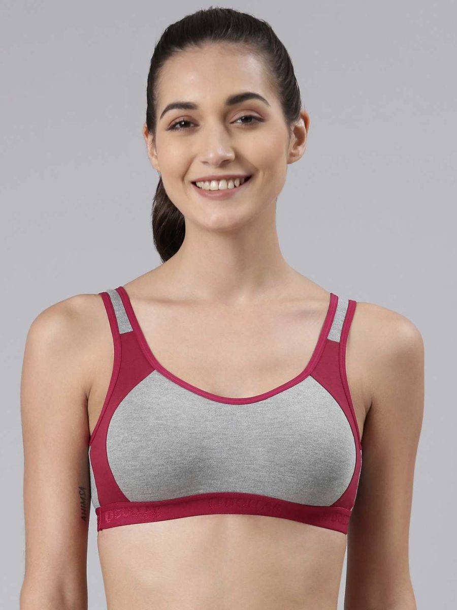 Dollar Missy Pack of 1 Women's Cotton Wire-Free Moulded Sports Bra