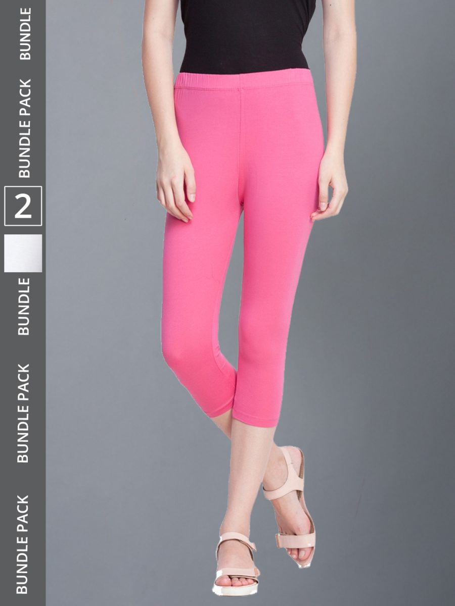 Dollar Missy Women's Cotton Four Way Stretchable Capri Length Legging