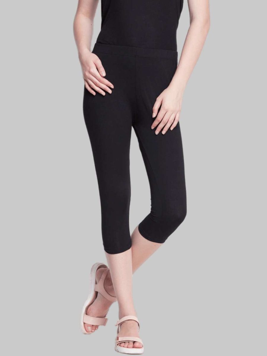 Dollar Missy Women's Cotton Four Way Stretchable Capri Length Legging