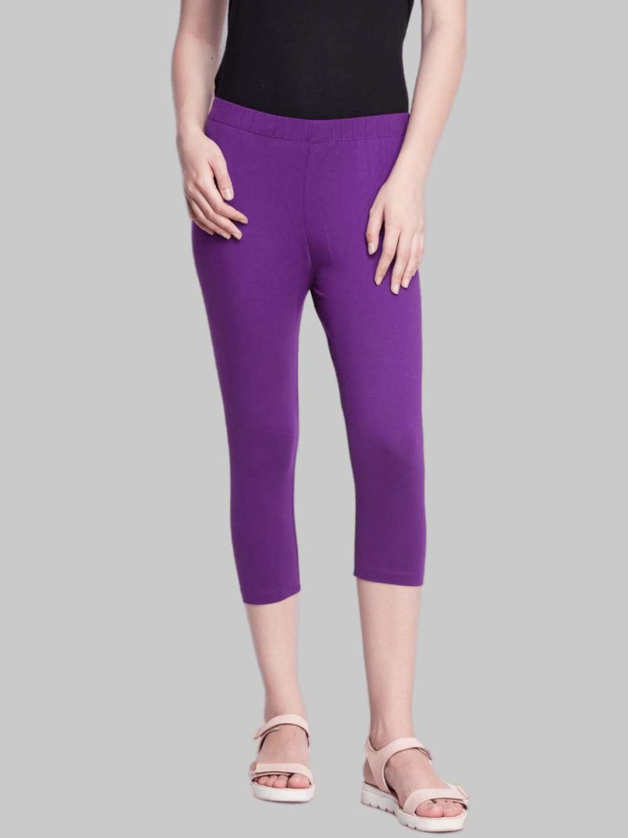 Dollar Missy Women's Cotton Four Way Stretchable Capri Length Legging