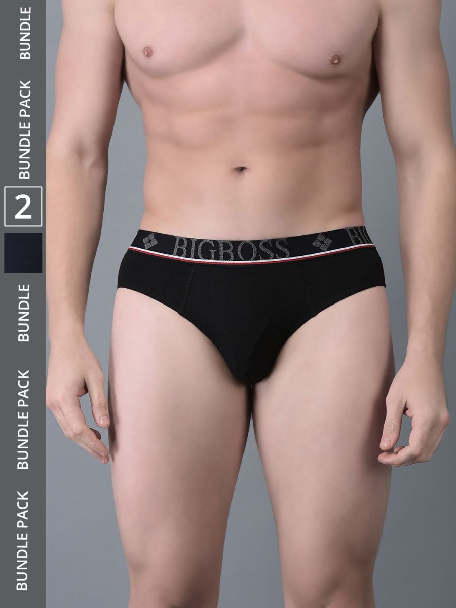 Dollar Bigboss Men's Pack of 2 Shuffle Intellisoft Cotton Modal Solid Brief