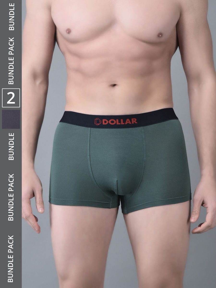 Dollar Bigboss Men's Pack of 2 Solid Trendy Trunk Formulated with Micro Modal Fabric