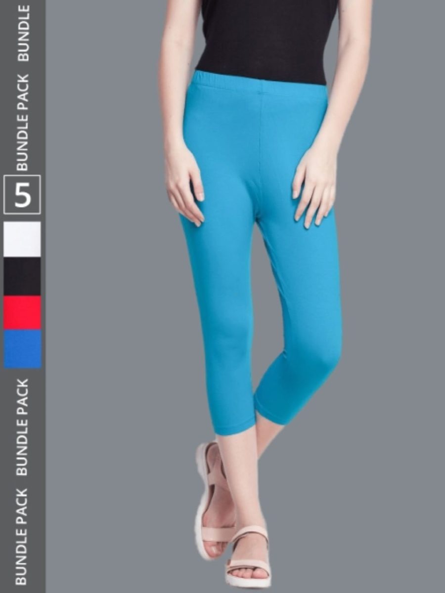 Dollar Missy Women's Cotton Four Way Stretchable Capri Length Legging