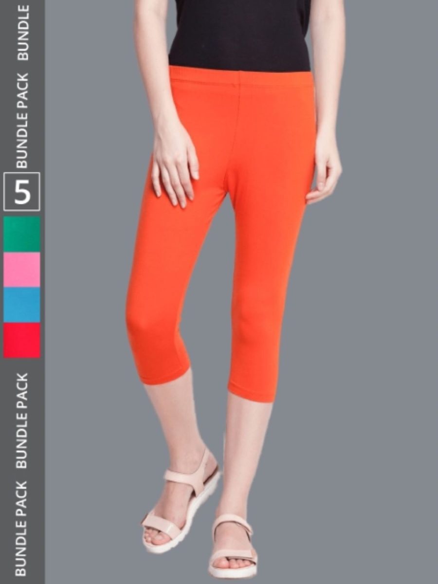 Dollar Missy Women's Cotton Four Way Stretchable Capri Length Legging