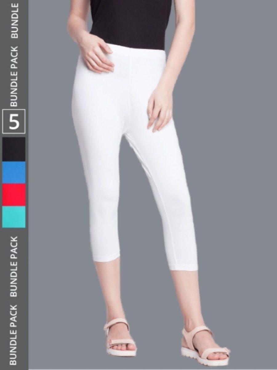 Dollar Missy Women's Cotton Four Way Stretchable Capri Length Legging