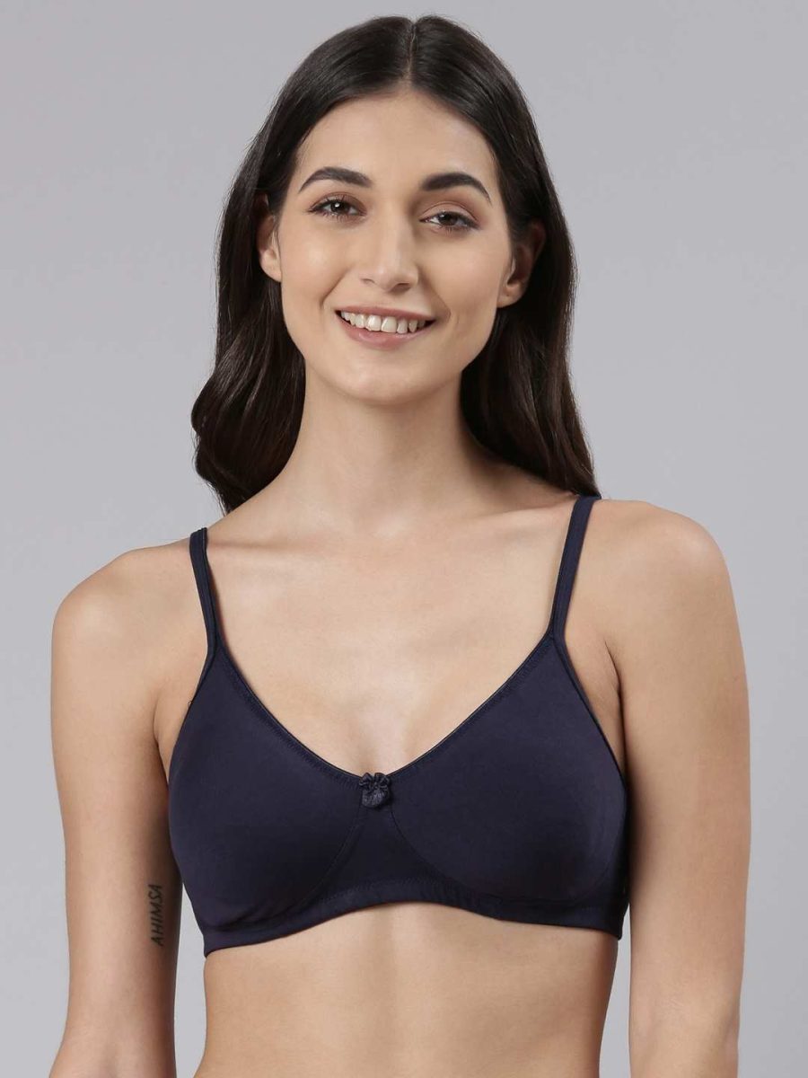 Dollar Missy Pack of 1 Women's Combed Cotton with Stretchy Elastane Wire-Free Basic Support Bra
