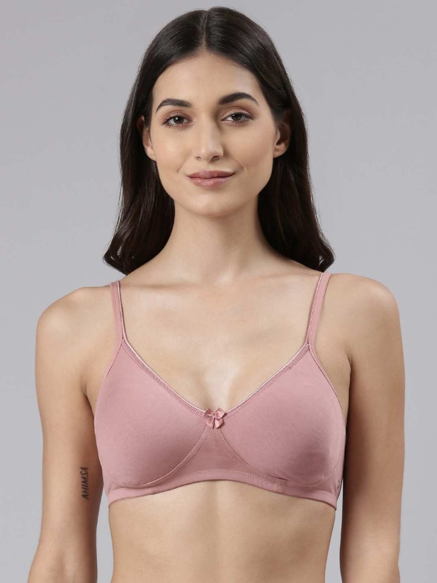 Dollar Missy Pack of 1 Women's Combed Cotton with Stretchy Elastane Wire-Free Basic Support Bra