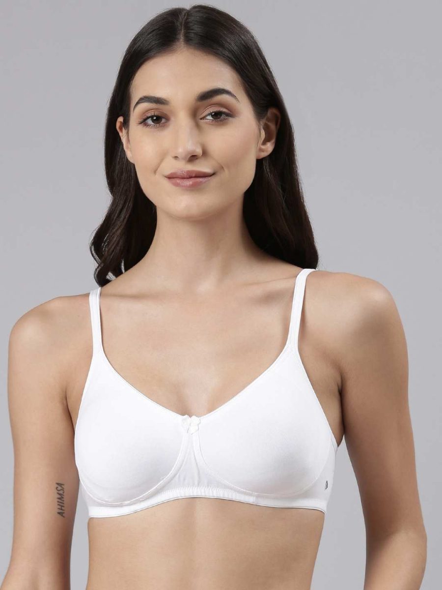 Dollar Missy Pack of 1 Women's Combed Cotton with Stretchy Elastane Wire-Free Basic Support Bra