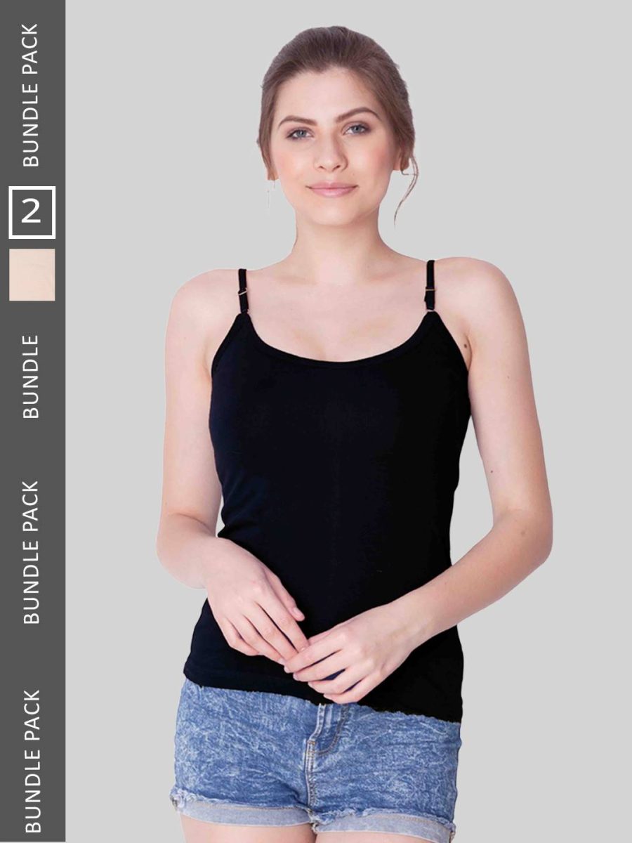 Dollar Missy Pack of 2 Women's Combed Cotton Camisole