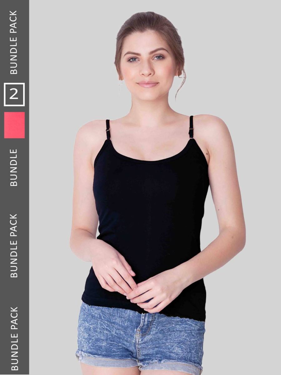 Dollar Missy Pack of 2 Women's Combed Cotton Camisole