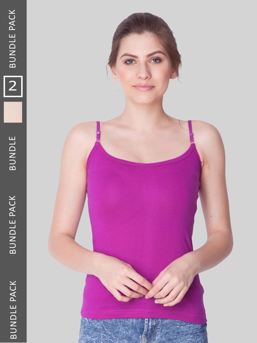 Dollar Missy Pack of 2 Women's Combed Cotton Camisole