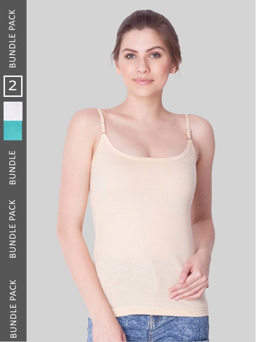 Dollar Missy Pack of 3 Women's Combed Cotton Camisole