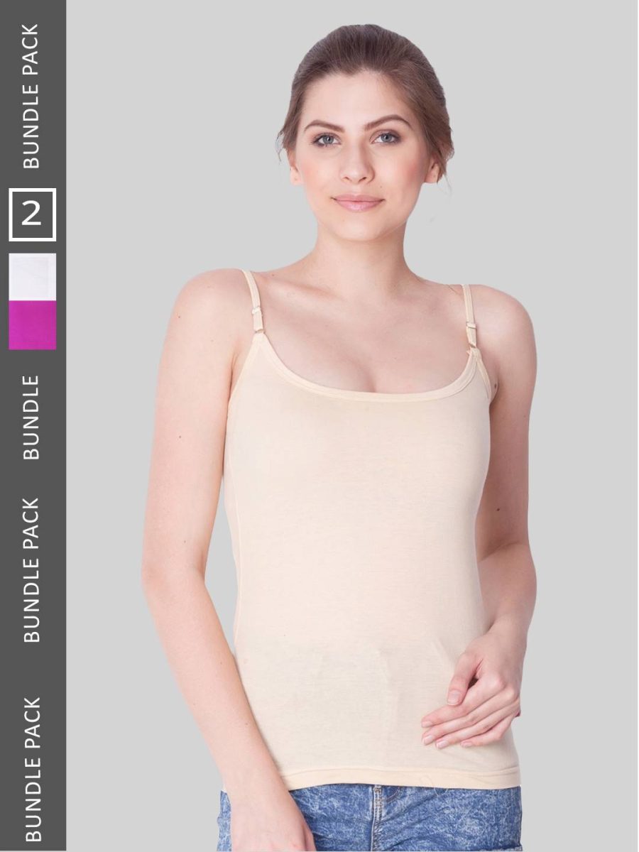 Dollar Missy Pack of 3 Women's Combed Cotton Camisole