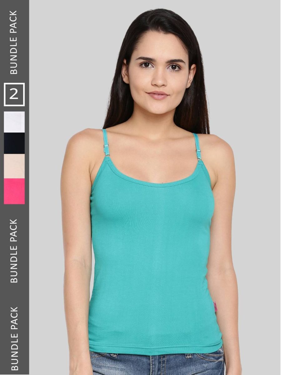 Dollar Missy Pack of 5 Women's Combed Cotton Camisole