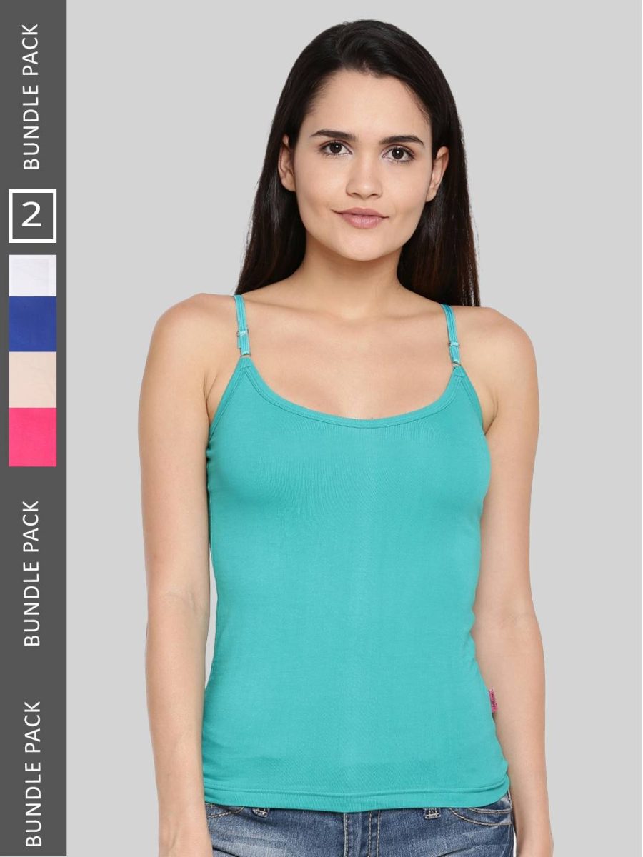 Dollar Missy Pack of 5 Women's Combed Cotton Camisole