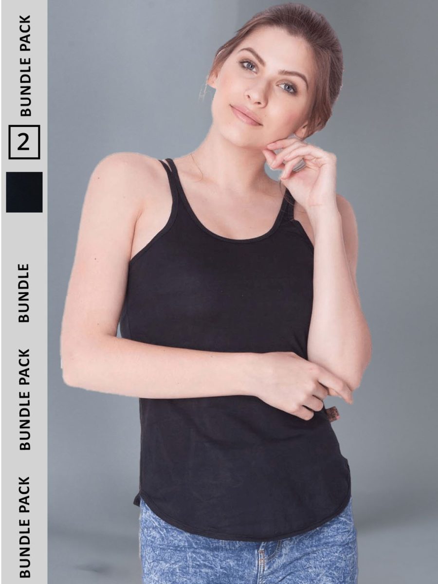 Dollar Missy Pack of 2 Women's Combed Cotton Camisole