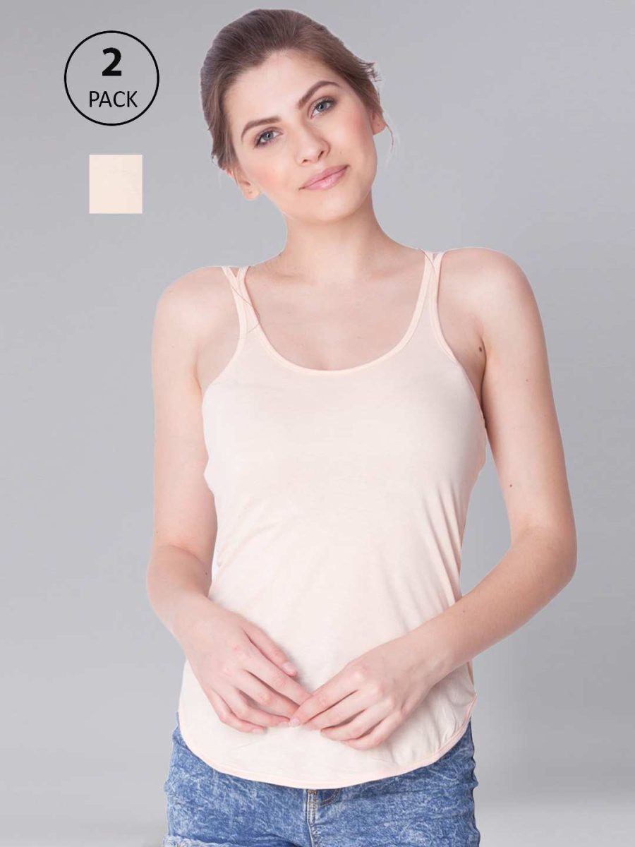 Dollar Missy Pack of 2 Women's Combed Cotton Camisole