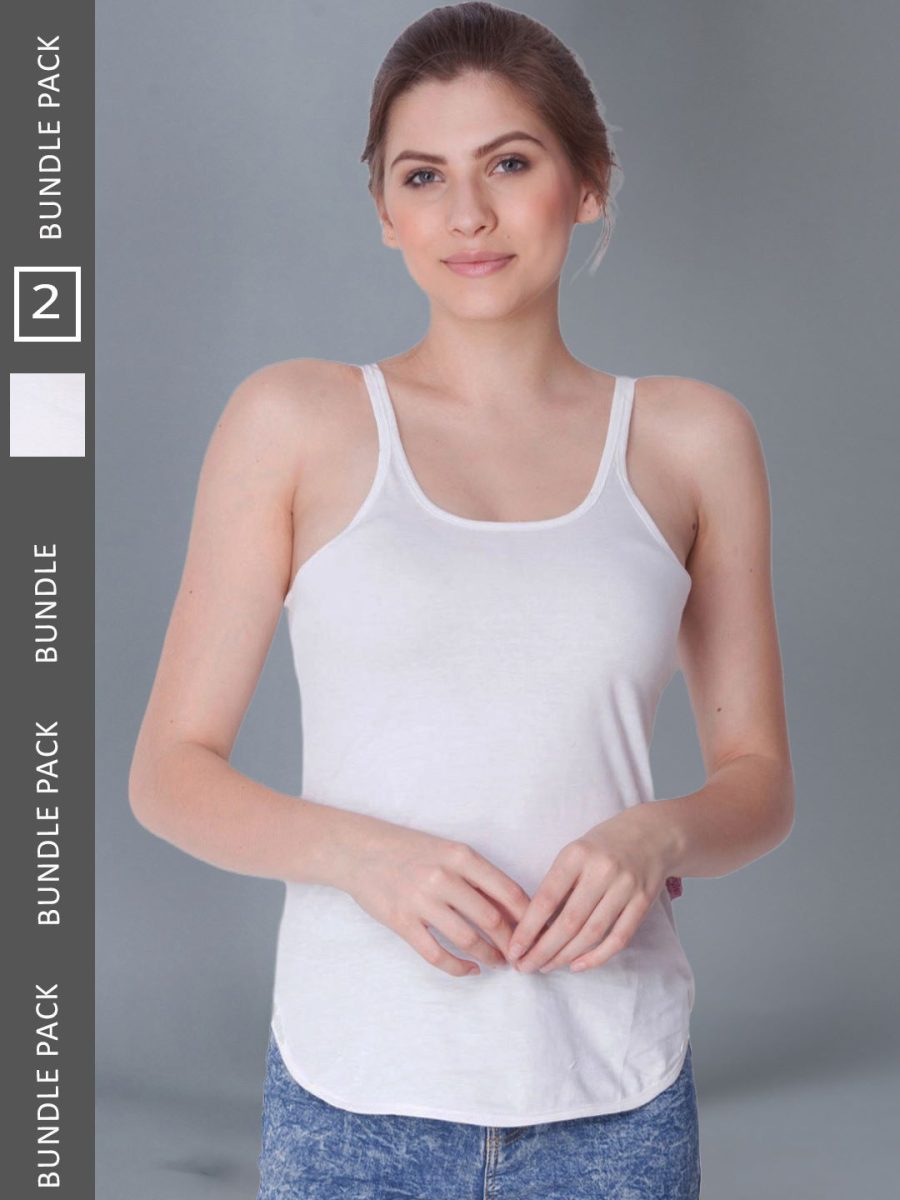 Dollar Missy Pack of 2 Women's Combed Cotton Camisole