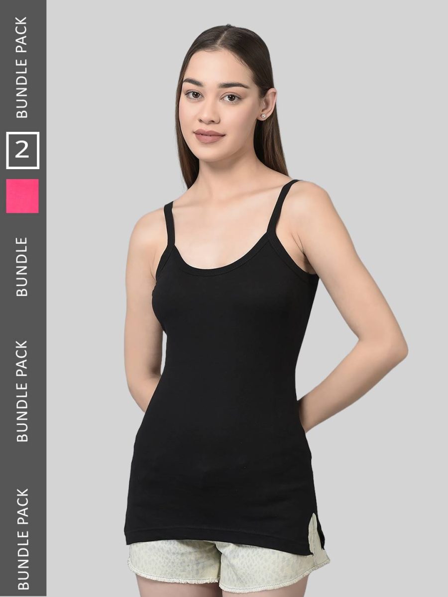 Dollar Missy Pack of 2 Women's Combed Cotton Camisole