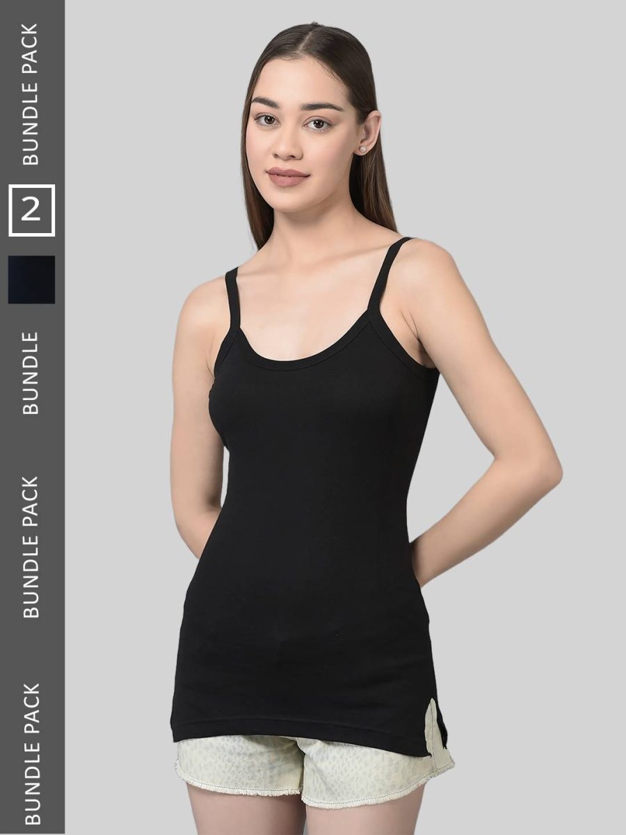 Dollar Missy Pack of 2 Women's Combed Cotton Camisole