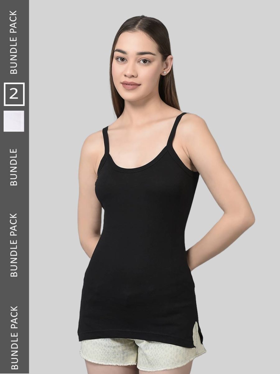 Dollar Missy Pack of 2 Women's Combed Cotton Camisole