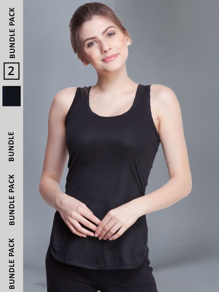 Dollar Missy Pack of 2 Women's Combed Cotton Camisole