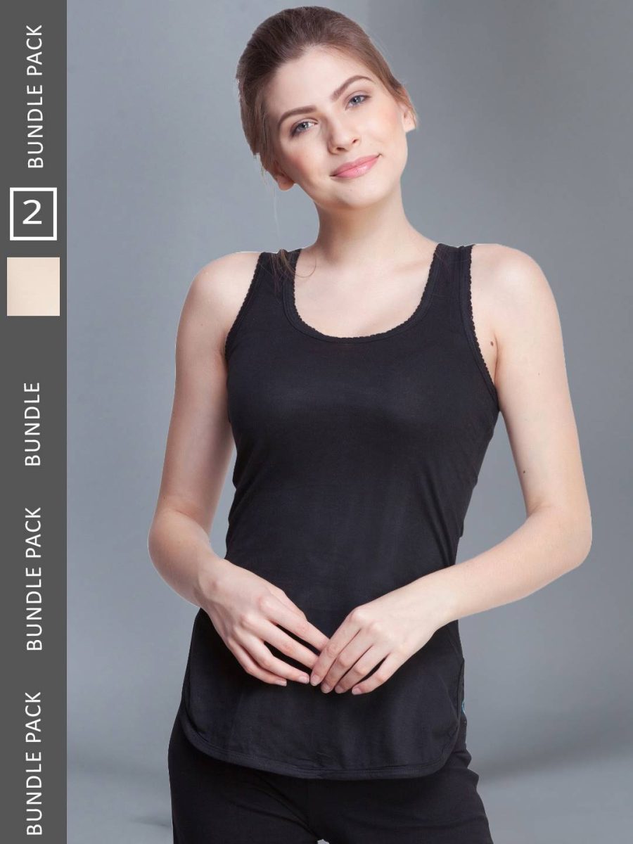 Dollar Missy Pack of 2 Women's Combed Cotton Camisole