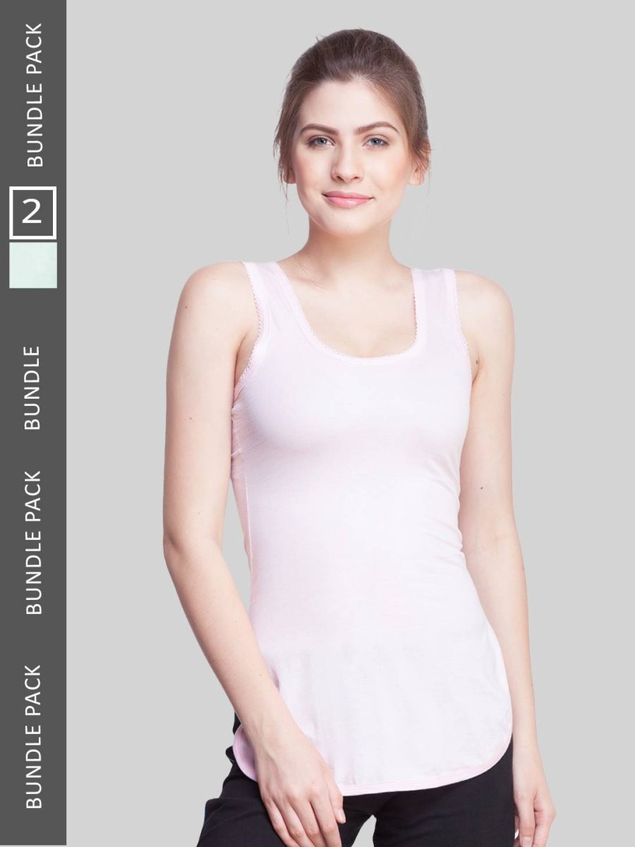 Dollar Missy Pack of 2 Women's Combed Cotton Camisole