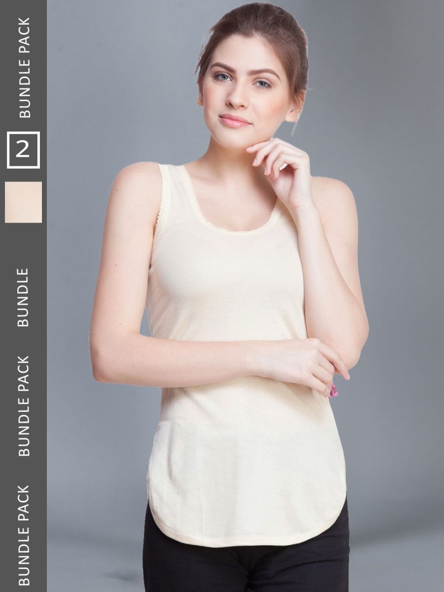 Dollar Missy Pack of 2 Women's Combed Cotton Camisole