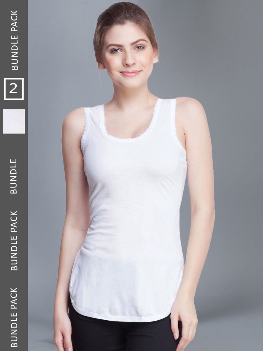 Dollar Missy Pack of 2 Women's Combed Cotton Camisole