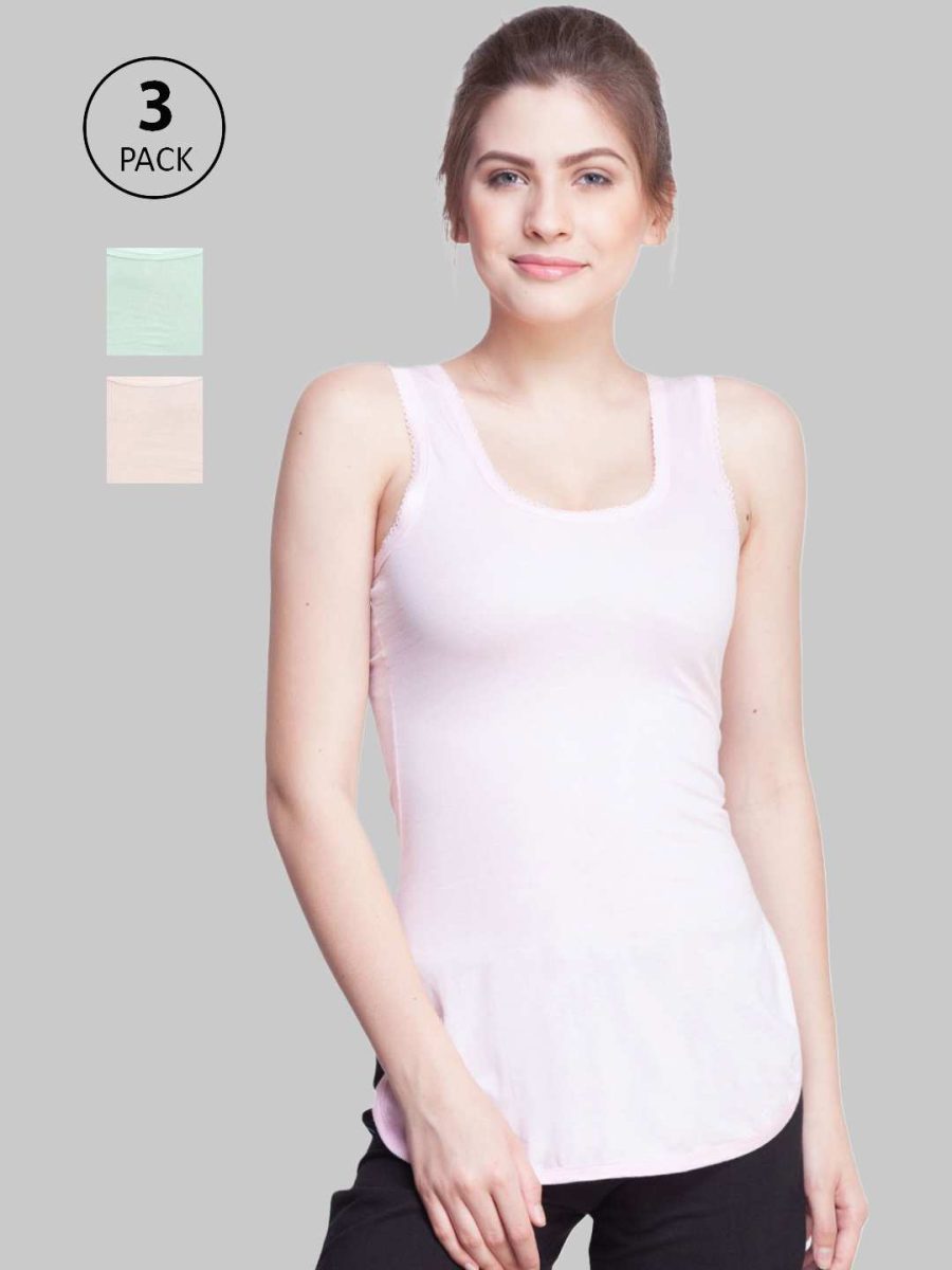 Dollar Missy Pack of 3 Women's Combed Cotton Camisole