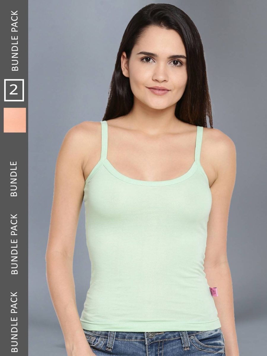 Dollar Missy Pack of 2 Women's Combed Cotton Camisole