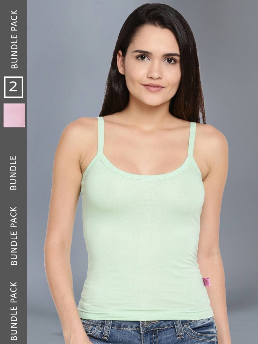 Dollar Missy Pack of 2 Women's Combed Cotton Camisole