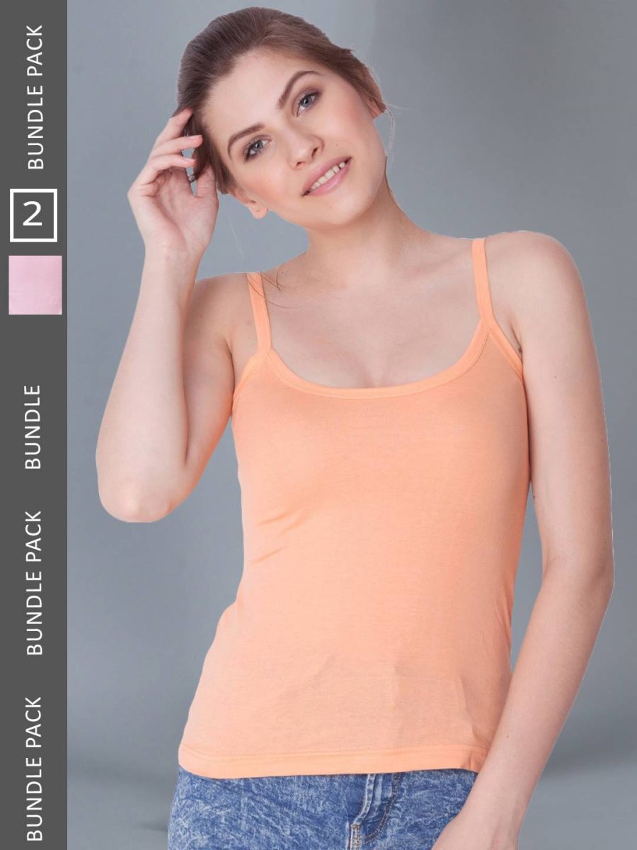 Dollar Missy Pack of 2 Women's Combed Cotton Camisole