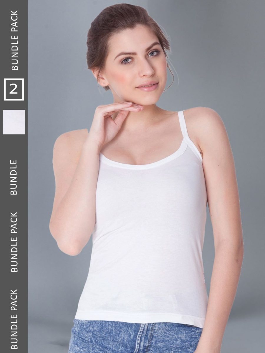 Dollar Missy Pack of 2 Women's Combed Cotton Camisole