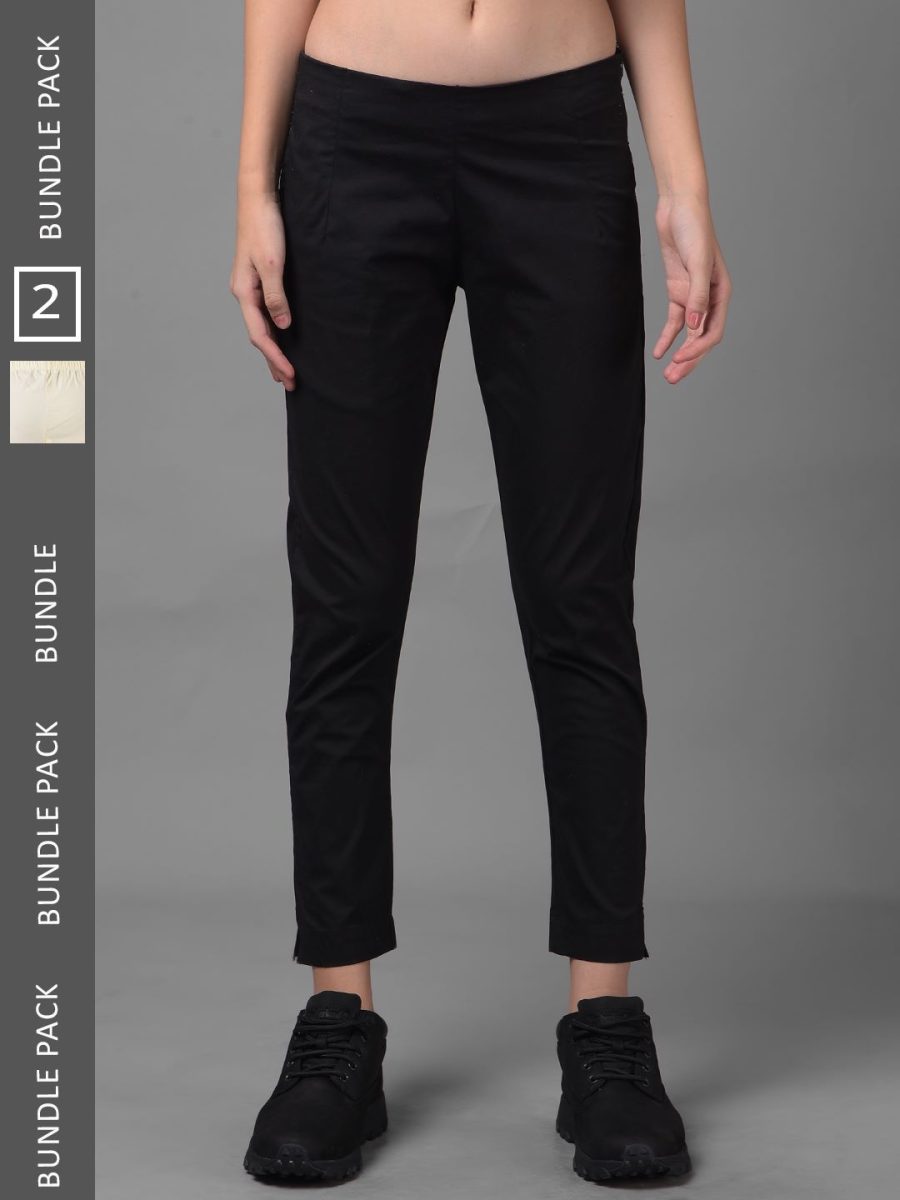 Dollar Missy Women's Cotton Two Way Stretchable Pant